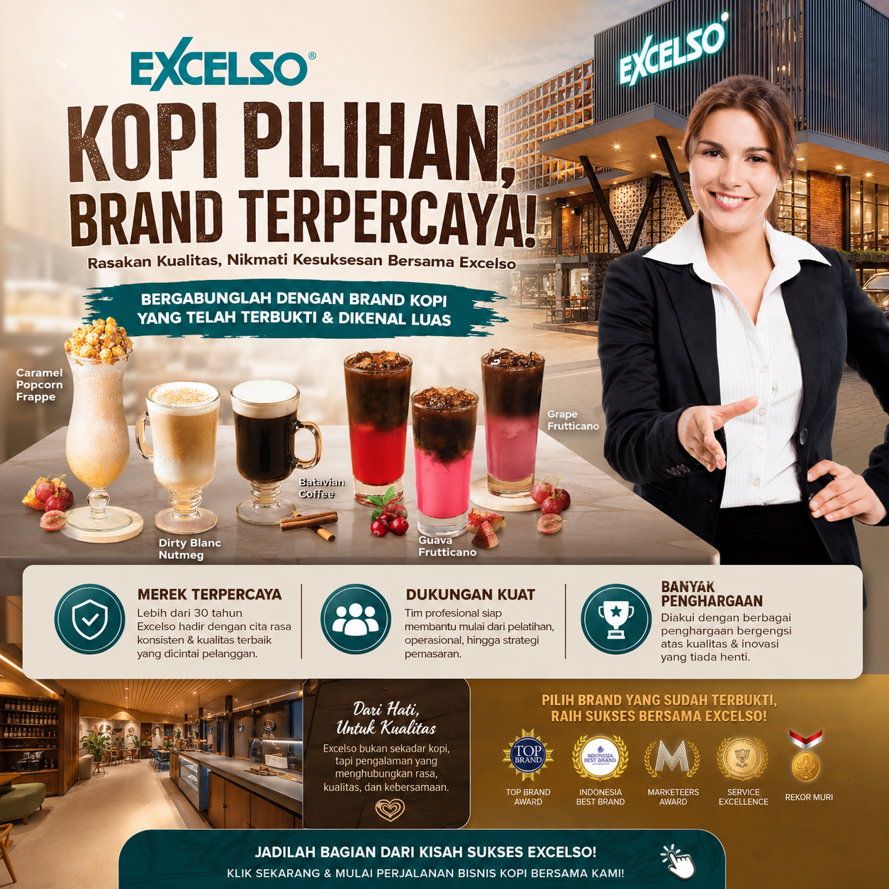 Referensi gerai kafe Excelso premium